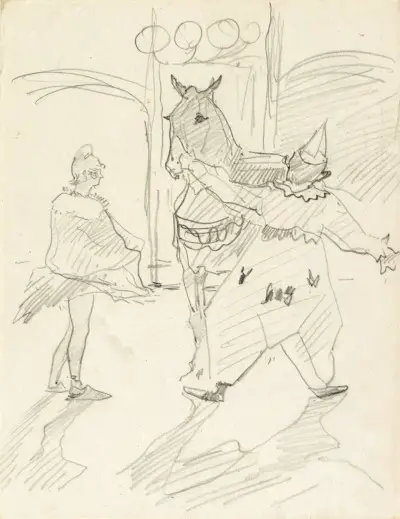 At the Circus - Behind the Scenes Henri de Toulouse-Lautrec